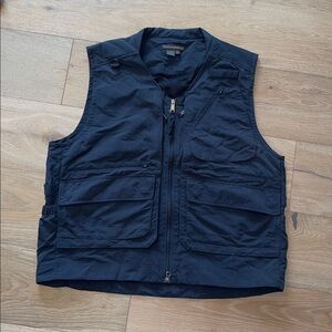 Royal Robbins Nylon Khaki Hiking Utility Vest Mens size xl fishing black